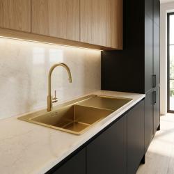 pure-sink-exclusivo-gold-sink-drainer-100x52-left-tap